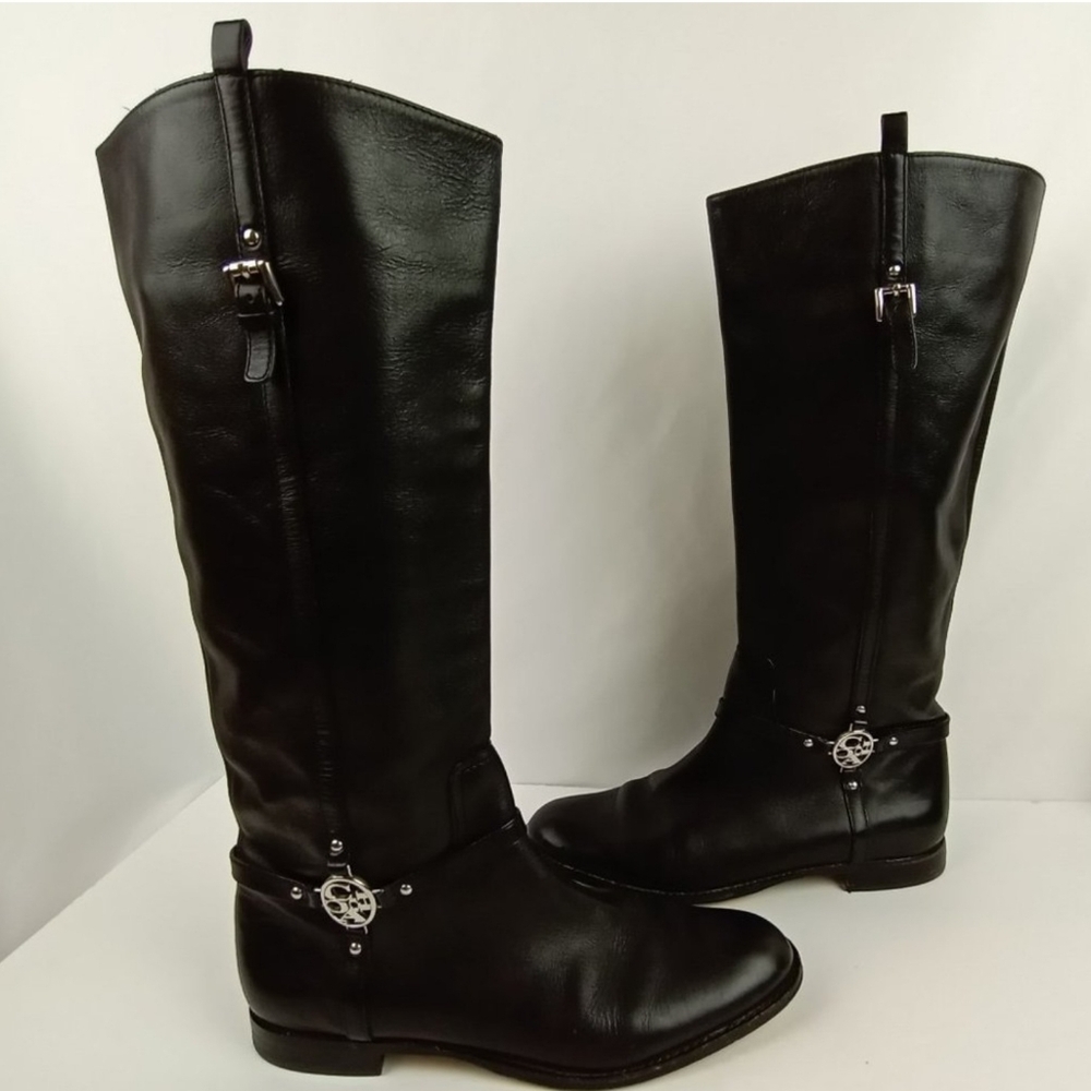 COPY - Coach Mulan Extended Calf Knee High Riding Boots Black Leather  Size 11 B